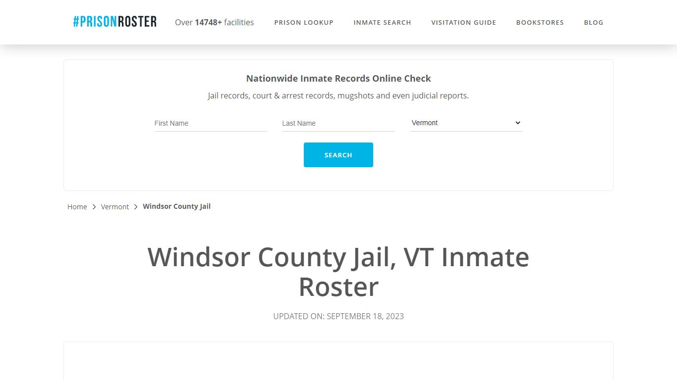 Windsor County Jail, VT Inmate Roster - Prisonroster